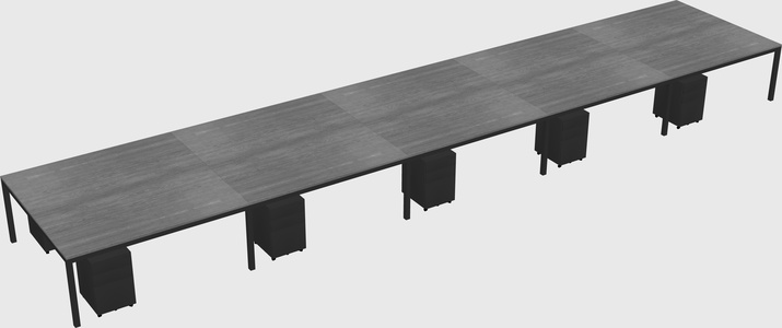 Shared rectangular desk