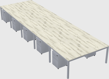 Shared rectangular desk