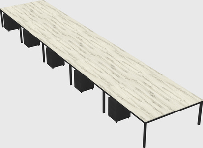 Shared rectangular desk