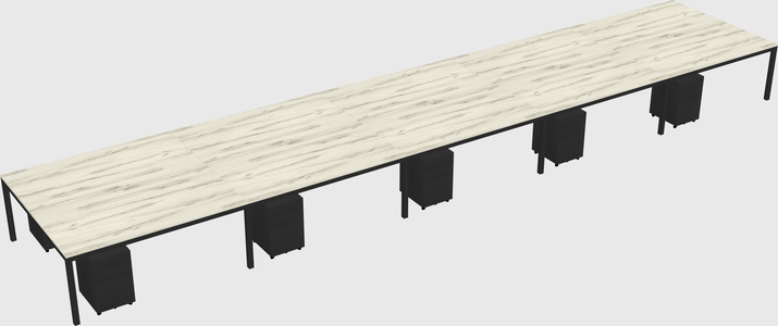 Shared rectangular desk