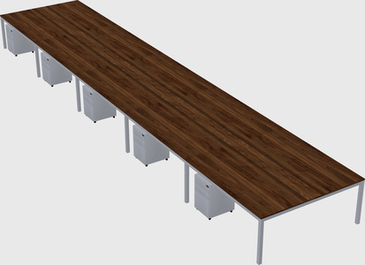 Shared rectangular desk