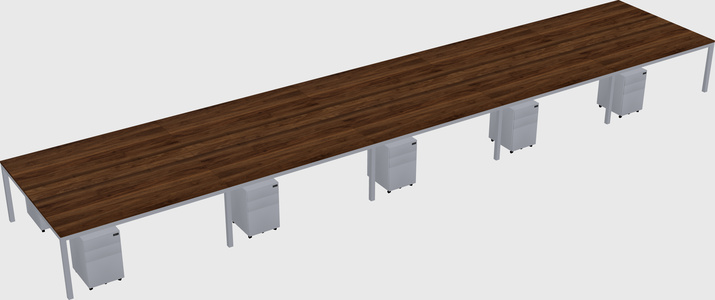 Shared rectangular desk