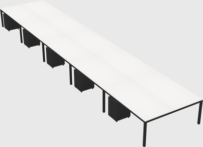 Shared rectangular desk