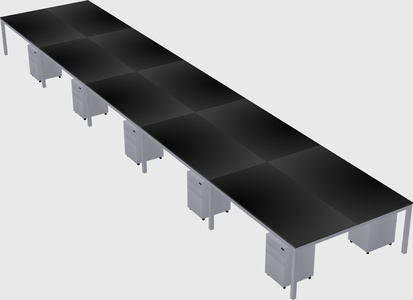 Shared rectangular desk
