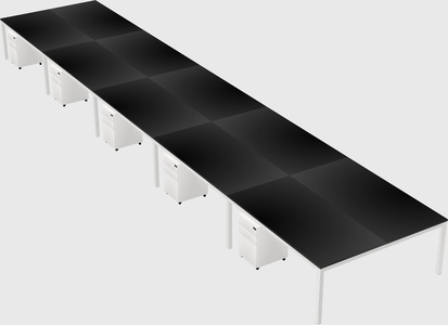 Shared rectangular desk
