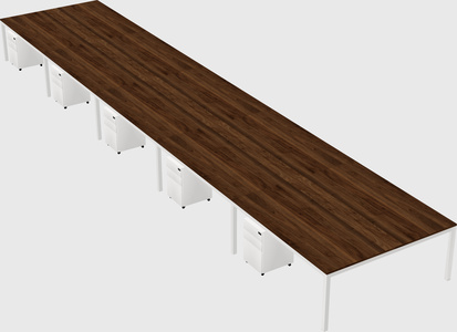Shared rectangular desk
