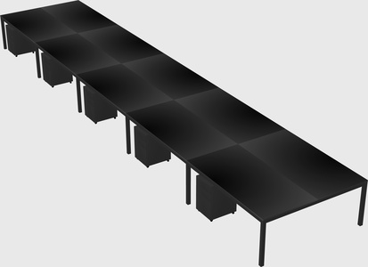 Shared rectangular desk
