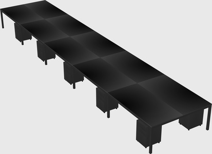 Shared rectangular desk