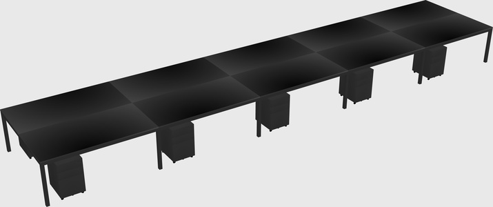 Shared rectangular desk