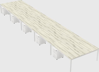 Shared rectangular desk