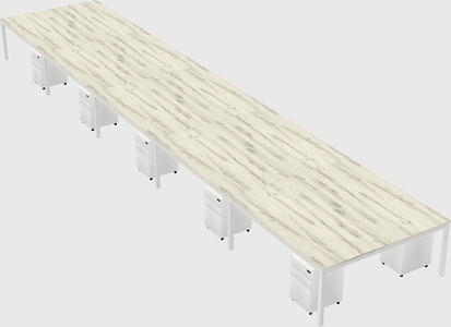 Shared rectangular desk