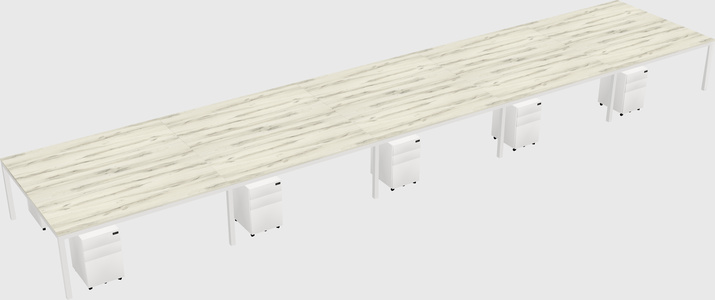 Shared rectangular desk