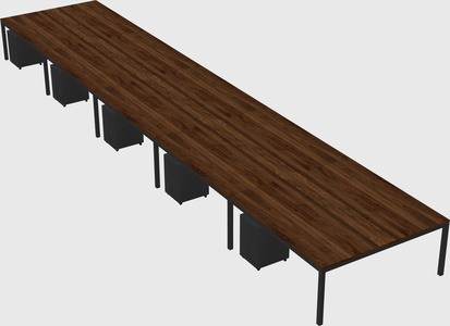 Shared rectangular desk