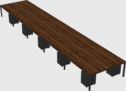 Shared rectangular desk