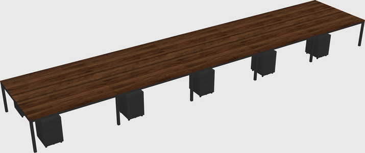 Shared rectangular desk