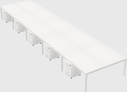 Shared rectangular desk