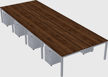 Shared rectangular desk