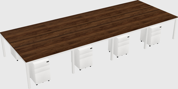 Shared rectangular desk