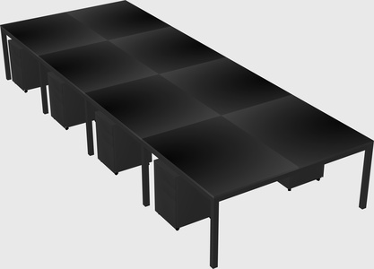 Shared rectangular desk