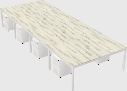 Shared rectangular desk