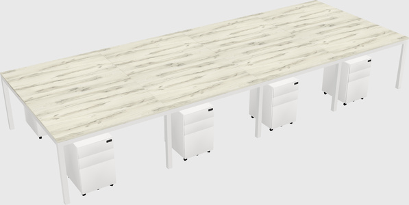 Shared rectangular desk