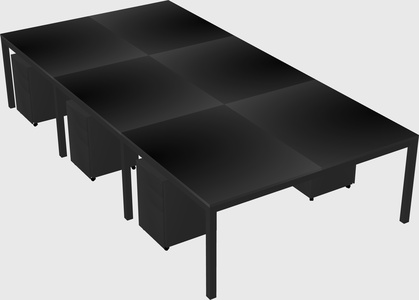 Shared rectangular desk