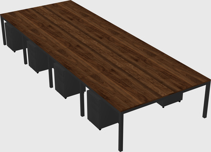 Shared rectangular desk