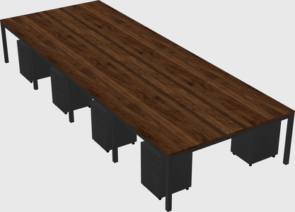 Shared rectangular desk