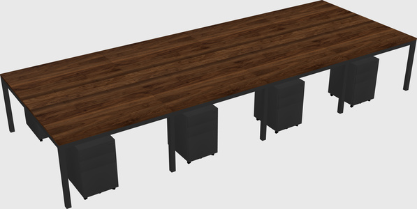 Shared rectangular desk