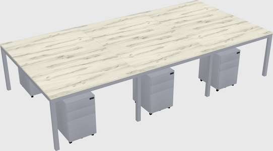 Shared rectangular desk