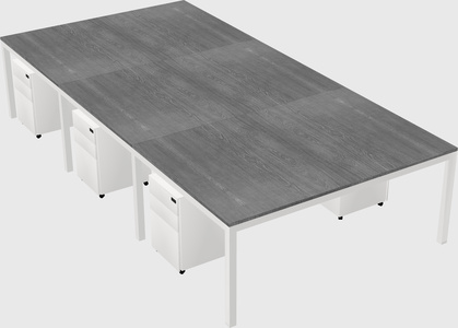Shared rectangular desk