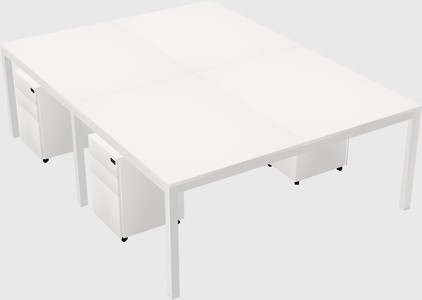 Shared rectangular desk