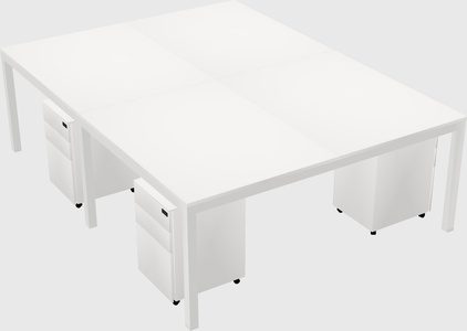 Shared rectangular desk