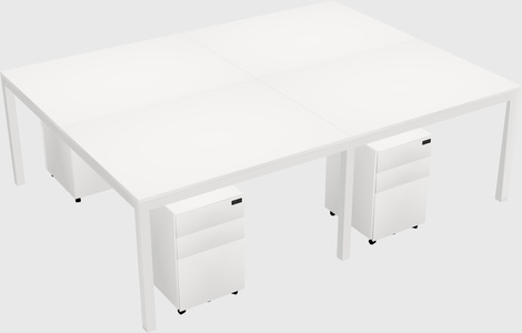Shared rectangular desk