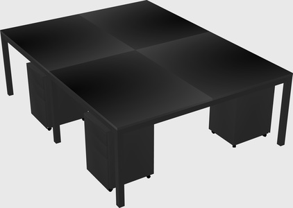 Shared rectangular desk