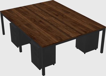 Shared rectangular desk