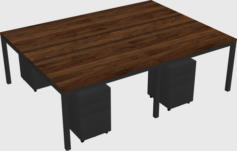 Shared rectangular desk