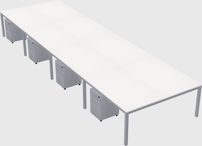 Shared rectangular desk