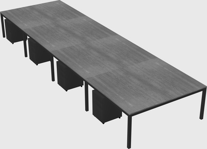 Shared rectangular desk