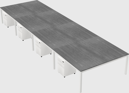 Shared rectangular desk