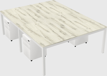 Shared rectangular desk