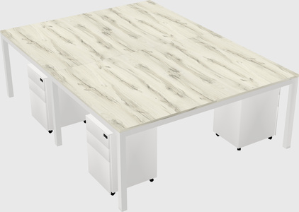 Shared rectangular desk