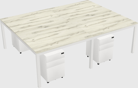 Shared rectangular desk