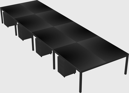Shared rectangular desk