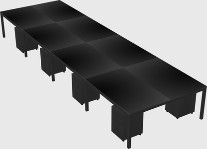 Shared rectangular desk