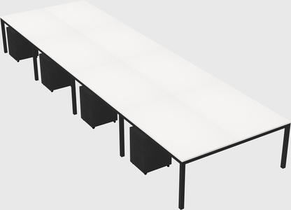 Shared rectangular desk