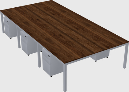 Shared rectangular desk
