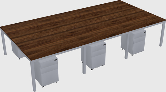 Shared rectangular desk