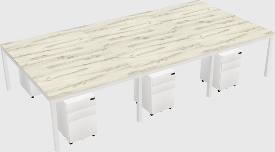 Shared rectangular desk
