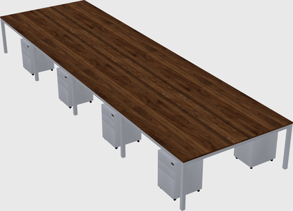 Shared rectangular desk